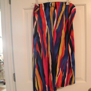 Skirt, blue, yellow, pink, red, black, white. Size XL. Premise. Good condition.